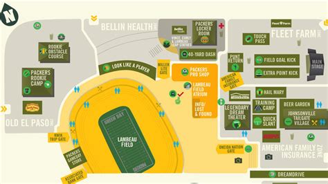 Lambeau Field Gates Map