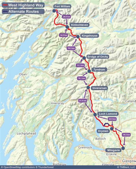 West Highland Way | Maps, Routes, & Itineraries - TMBtent