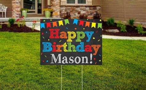 Happy Birthday Yard Sign Outdoor Party Sign Happy Birthday | Etsy