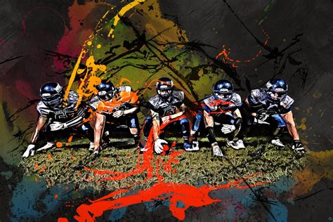 Football Team Canvas Art Football Wall Decor Football Print - Etsy