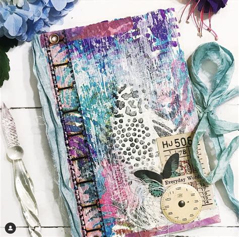 Junk Journal Cover | Art journal cover, Stencils, Art journal