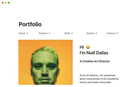 Portfolio-Resume-CV | Notion Template