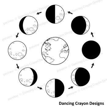 Phases Of The Moon Clipart Education