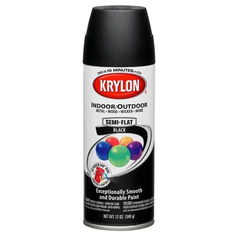 Krylon 12 Oz. Black Matte Spray Paint in the Spray Paint department at ...