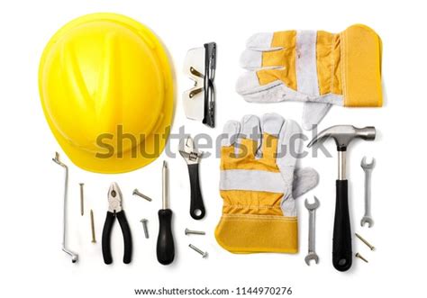 Construction Safety Equipment Tools On White Stock Photo 1144970276 | Shutterstock