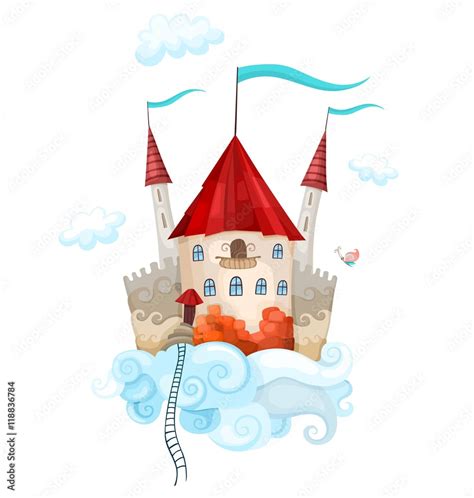 cloud castle Stock Vector | Adobe Stock