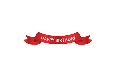 Red Happy Birthday Banner Design Vector Graphic by Muhammad Rizky Klinsman · Creative Fabrica