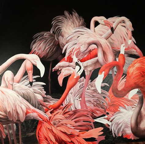 Flamingo Painting - A Study in Acrylics - Heidi Willis