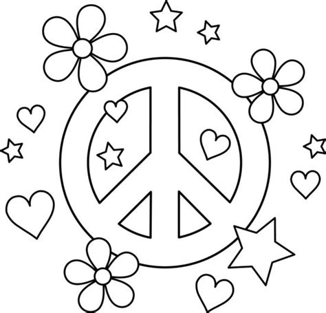 Peace Sign Clipart Black And White