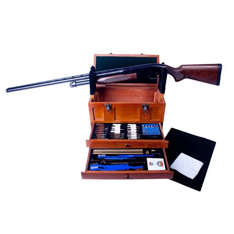 Gunmaster Wooden Toolbox with 63pc Universal Select Deluxe Gun Cleanin – dactec.com