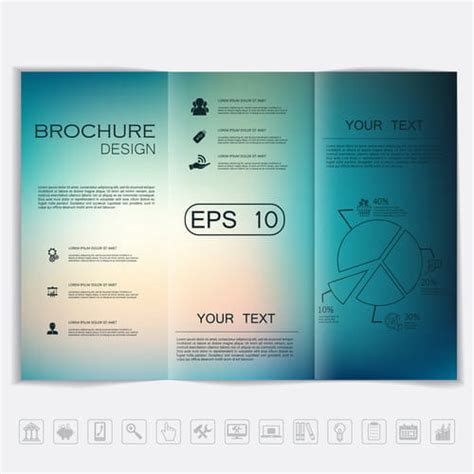 Tri fold brochure template design vectors eps | UIDownload