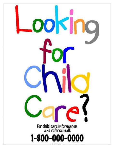 Looking for Child Care Poster #025