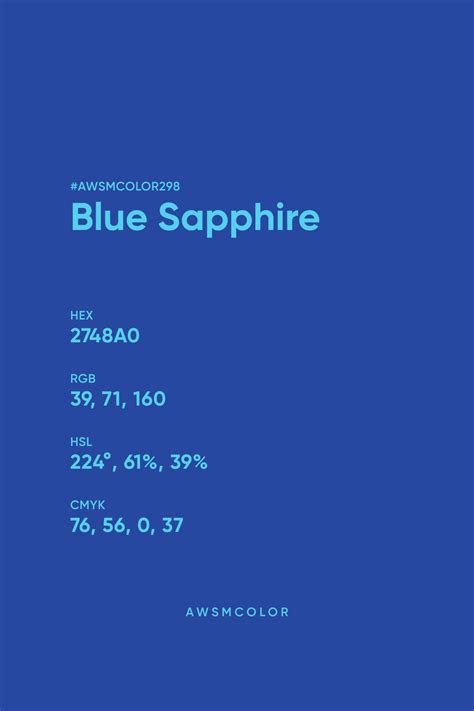 sapphire blue color code - about passion for life