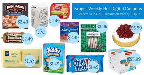 LAST DAY!! Kroger Weekly Hot Digital Coupons | Redeem 5x in ONE ...