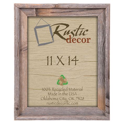 11x14 Rustic Reclaimed Barn Wood Signature Wall Frame - Rustic Decor