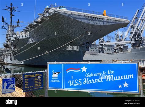 USS Hornet Aircraft Carrier Museum,Alameda,California,USA Stock Photo ...