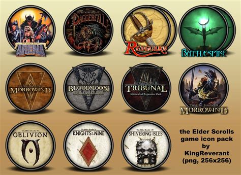 The Elder Scrolls series icons by KingReverant on DeviantArt