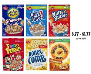 Post Honeycomb, Chips Ahoy & NutterButter Cereals Just $.77 Other Post Cereals $1.77 or Less ...