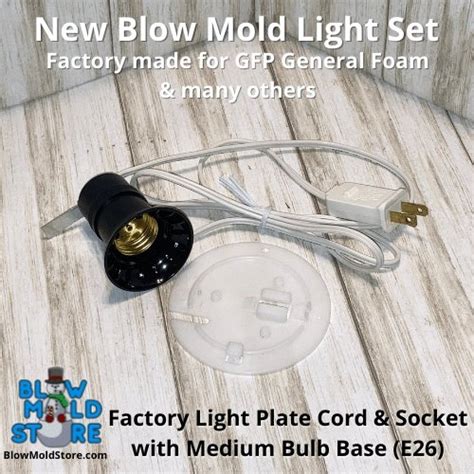 Factory Made Blow Mold Light Socket Cord & Back Plate Combo for Genera ...