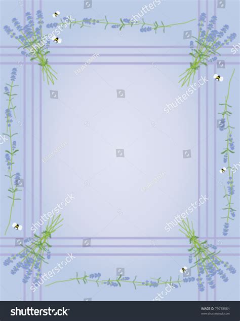 Vector Illustration Lavender Flower Border Ideal Stock Vector (Royalty ...