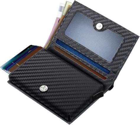 Mens Card Wallet, SAMKING Automatic Pop up RFID Blocking Wallet for Men, Minimalist Credit Card ...