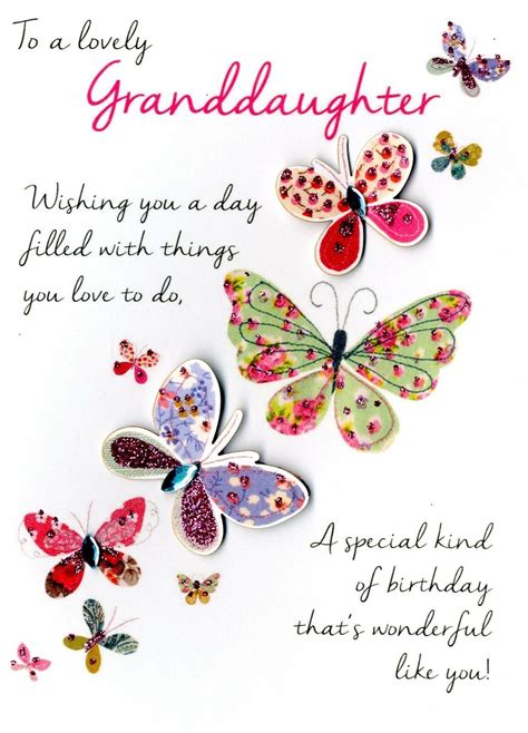 Just to Say Lovely Granddaughter Birthday Greeting Card Second Nature - Multicoloured for sale ...