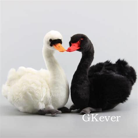 Simulation Animal Swan Plush Toy Lifelike Swan 25 CM 10'' RealLife ...