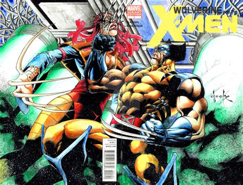 Wolverine vs Lady Deathstrike Colored Version by shadowLynXer on DeviantArt