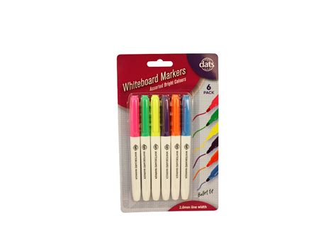 whiteboard markers bright colours x 6 – Shiploads