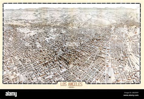 City and suburban street map of Los Angeles Stock Photo - Alamy