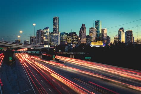 Downtown Houston Skyline and Be Someone Mural at Sunset - Etsy