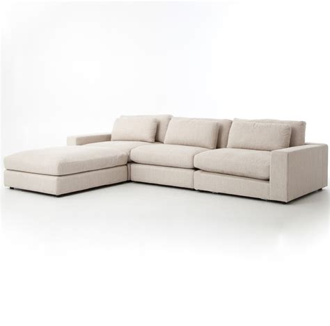 Bloor Beige Contemporary 4 Piece Sectional Sofa | Zin Home