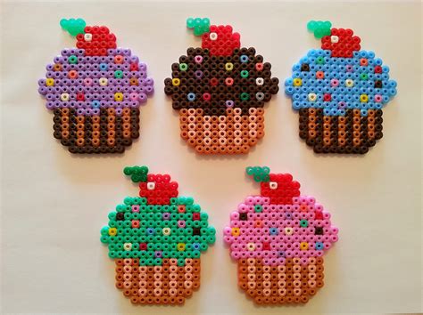 Flores de Celofán: Cupcakes Hama Beads