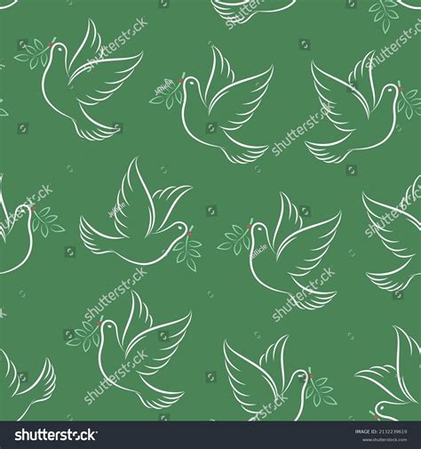 Dove Peace Seamless Pattern Vector Illustration Stock Vector (Royalty ...