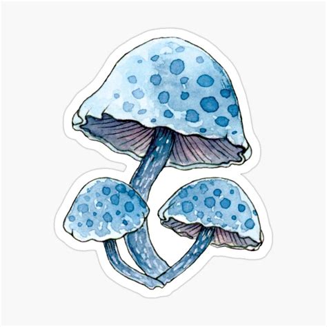 Mushroom Paint, Mushroom Drawing, Blue Drawings, Easy Drawings, Handmade Journals Diy, Mushroom ...