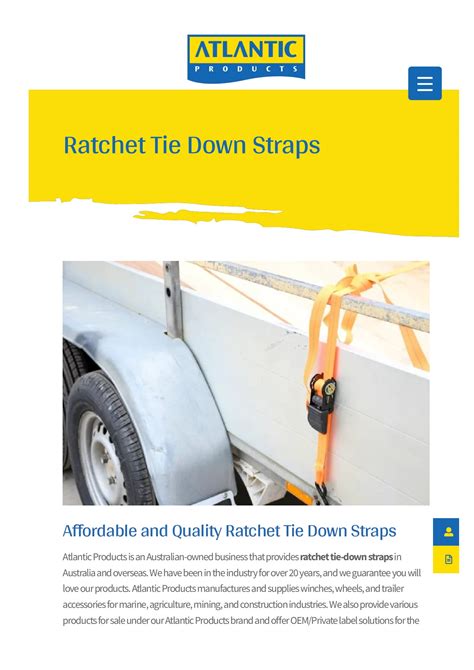 Ratchet Tie Down Straps - atlanticproductsaus - Page 1 - 6 | Flip PDF Online | PubHTML5