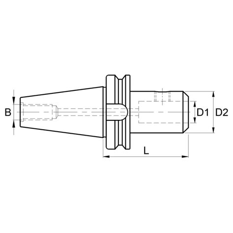 END MILL HOLDER BT40-E3/4"-2.48"