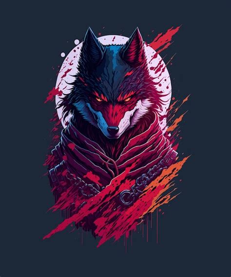 Premium Vector | Digital art of a wolf with artistic look