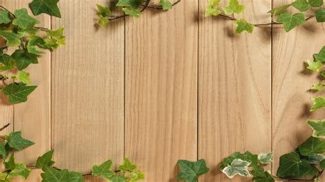 Natural wood grain green vines PPT backgrounds & Google Slides