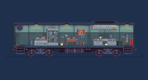 post apocalyptic train : r/PixelArt