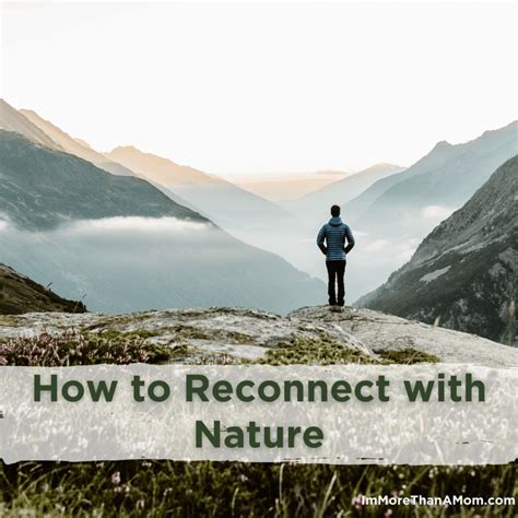 How to Reconnect with Nature - I'm More Than a Mom