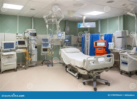 Intensive Care Unit, with High-tech Medical Equipment and Monitoring Devices Visible Stock ...