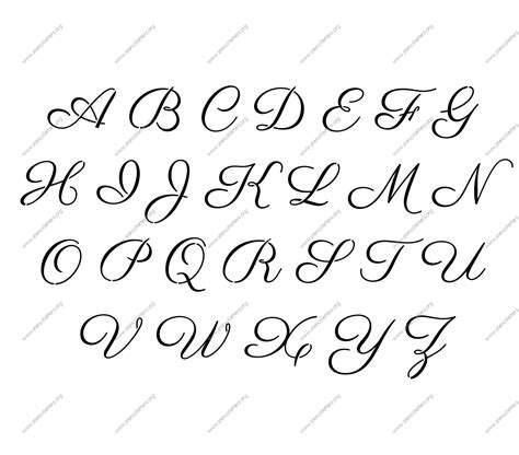 Cursive Letter Stencils Printable