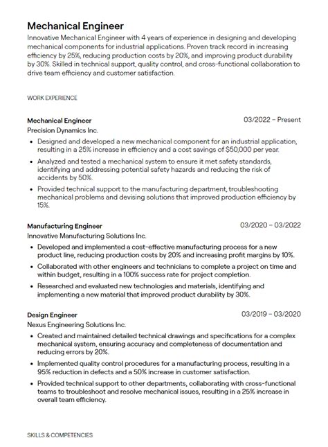 4+ Mechanical Engineer Resume Examples [with Guidance]