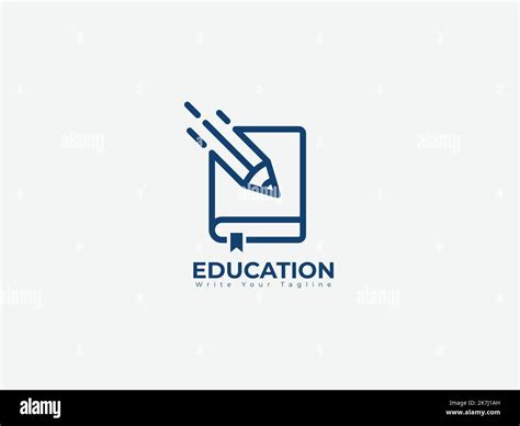 Minimal education logo design for school, academy, university Stock ...