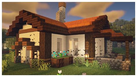 Minecraft | How to build a Starter Forest House with Interior [ Tutorial ] - YouTube