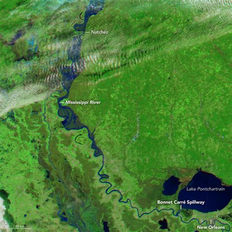 View from space: Mississippi River flooding | Earth | EarthSky