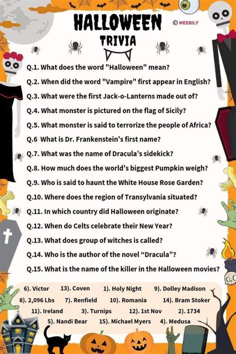 90+ Halloween Trivia Questions & Answers - Meebily