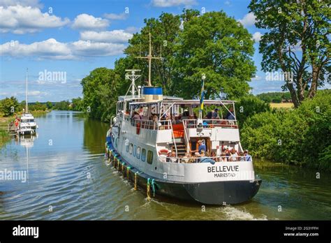 Passenger boat on Gota canal in Sweden, with tourists Stock Photo - Alamy