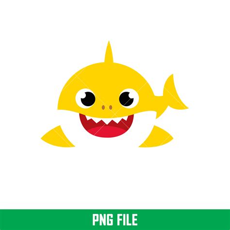 Baby Shark Png, Shark Family Png, Ocean Life Png, Cute Fish - Inspire Uplift